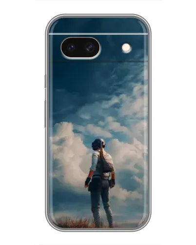 Чохол для Google Pixel 8A з картинкою «Герой PUBG на скелі»
