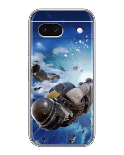 Чохол для Google Pixel 8A з картинкою «Десант PUBG — стрибок»