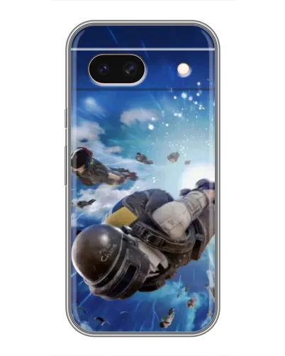 Чохол для Google Pixel 8A з картинкою «Десант PUBG — стрибок»