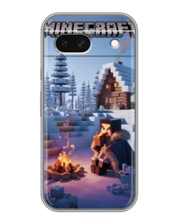 Чохол для Google Pixel 8A з картинкою «Зимовий Minecraft»