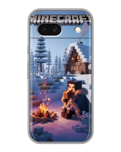 Чохол для Google Pixel 8A з картинкою «Зимовий Minecraft»