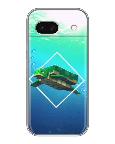Чохол для Google Pixel 8A з картинкою «Черепаха Minecraft»