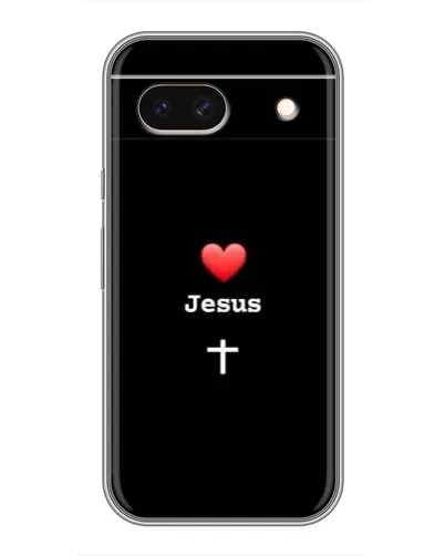Чохол для Google Pixel 8A з картинкою «Серце - Jesus»