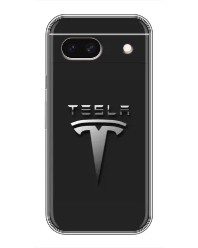 Чохол для Google Pixel 8A з картинкою «Сталевий логотип Tesla»