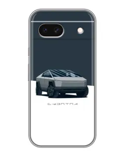 Чохол для Google Pixel 8A з картинкою «Сріблястий Cybertruck Tesla»