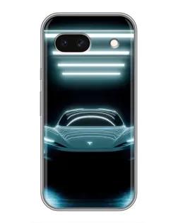 Чохол для Google Pixel 8A з картинкою «Tesla в неоні»