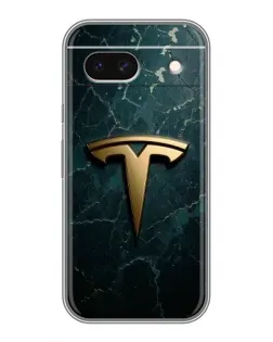 Чохол для Google Pixel 8A з картинкою «Мармурова Tesla Gold»