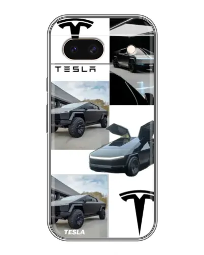 Чохол для Google Pixel 8A з картинкою «Колаж Cybertruck Tesla»