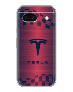 Чохол для Google Pixel 8A з картинкою «Тесла червоний карбон»