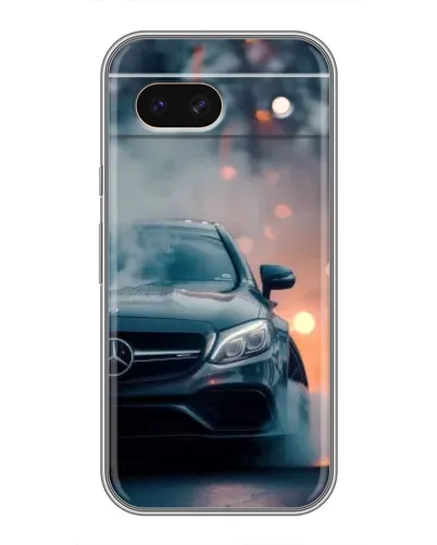 Чехол для Google Pixel 8A с картинкой «Mercedes — ночной город»