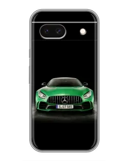 Чехол для Google Pixel 8A с картинкой «Mercedes — неоновый лого»