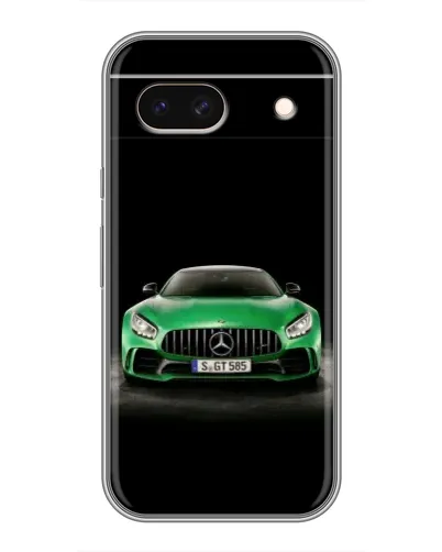 Чехол для Google Pixel 8A с картинкой «Mercedes — неоновый лого»