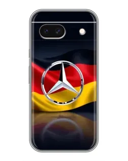 Чехол для Google Pixel 8A с картинкой «Mercedes — флаг Германии»