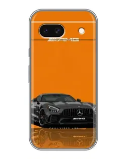 Чехол для Google Pixel 8A с картинкой «Оранжевый Mercedes AMG»