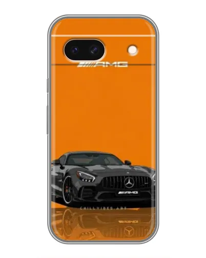 Чехол для Google Pixel 8A с картинкой «Оранжевый Mercedes AMG»