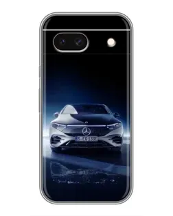 Чехол для Google Pixel 8A с картинкой «Ночной Mercedes EQ»