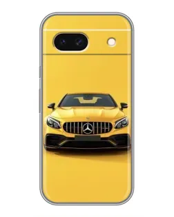 Чехол для Google Pixel 8A с картинкой «Желтый Mercedes GT»