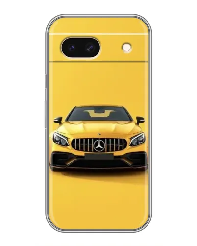 Чехол для Google Pixel 8A с картинкой «Желтый Mercedes GT»