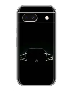 Чехол для Google Pixel 8A с картинкой «Mercedes — силуэт авто»