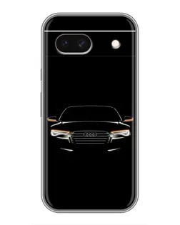 Чехол для Google Pixel 8A с картинкой «Audi — ночной контур»