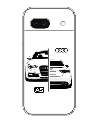 Чехол для Google Pixel 8A с картинкой «Audi — контрастный дизайн»