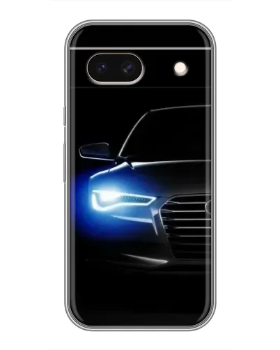 Чехол для Google Pixel 8A с картинкой «Неоновый взгляд Audi»