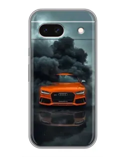 Чехол для Google Pixel 8A с картинкой «Audi в облаках дыма»