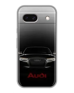 Чехол для Google Pixel 8A с картинкой «Audi — градиентный контур»