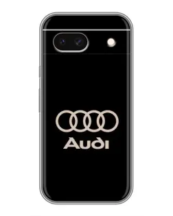 Чехол для Google Pixel 8A с картинкой «Audi — золотой логотип»