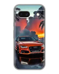 Чехол для Google Pixel 8A с картинкой «Audi — закат»
