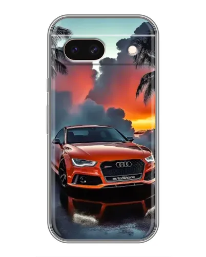 Чехол для Google Pixel 8A с картинкой «Audi — закат»