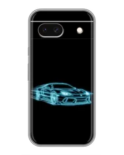 Чохол для Google Pixel 8A з картинкою «Неоновий контур Lamborghini»