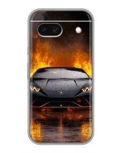Чохол для Google Pixel 8A з картинкою «Lamborghini у вогні»