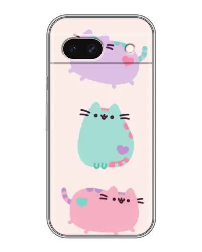 Чохол для Google Pixel 8A з картинкою «Pusheen тріо»