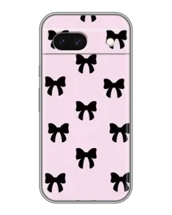 Чохол для Google Pixel 8A з картинкою «Чорні банти Coquette»