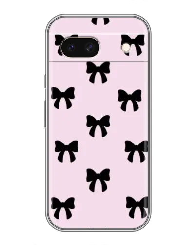 Чохол для Google Pixel 8A з картинкою «Чорні банти Coquette»