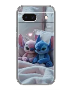 Чехол для Google Pixel 8A с картинкой «Плюшевые Стич Ангел»