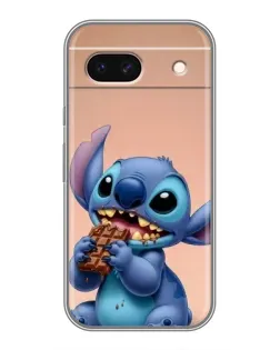 Чехол для Google Pixel 8A с картинкой «Стич ест шоколад»