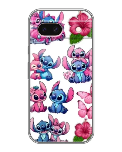 Чохол для Google Pixel 8A з картинкою «Стікери Stitch та Angel»