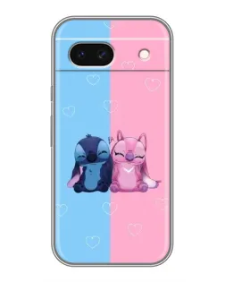 Чехол для Google Pixel 8A с картинкой «Stitch и Angel Love»