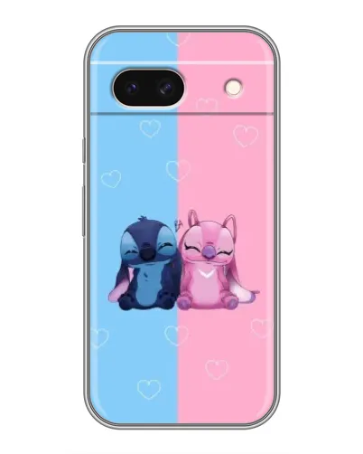 Чохол для Google Pixel 8A з картинкою «Stitch та Angel Love»