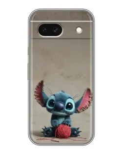 Чехол для Google Pixel 8A с картинкой «Стич на коричневом фоне»