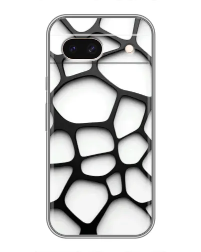Чохол для Google Pixel 8A з картинкою «Біла об'ємна сітка»