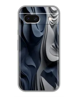Чохол для Google Pixel 8A з картинкою «Об'ємні сині складки»