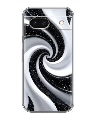 Чохол для Google Pixel 8A з картинкою «Чорно-біла спіраль»