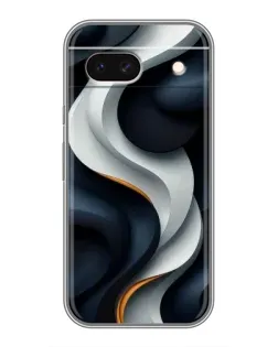 Чохол для Google Pixel 8A з картинкою «Об'ємні чорно-білі стрічки»