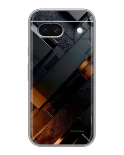 Чохол для Google Pixel 8A з картинкою «Чорні геометричні блоки»