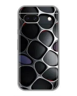 Чохол для Google Pixel 8A з картинкою «Об'ємна темна решітка»