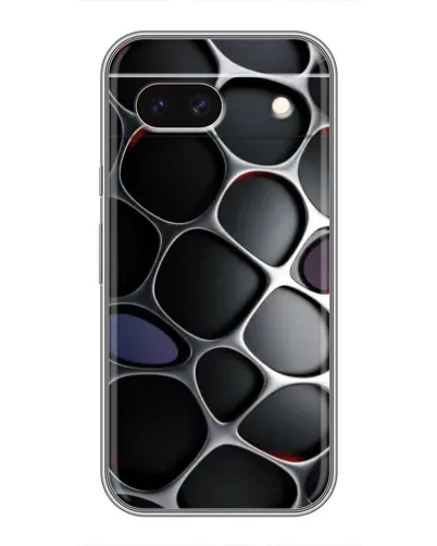 Чохол для Google Pixel 8A з картинкою «Об'ємна темна решітка»