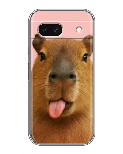 Чохол для Google Pixel 8A з картинкою «Капібара з язиком»